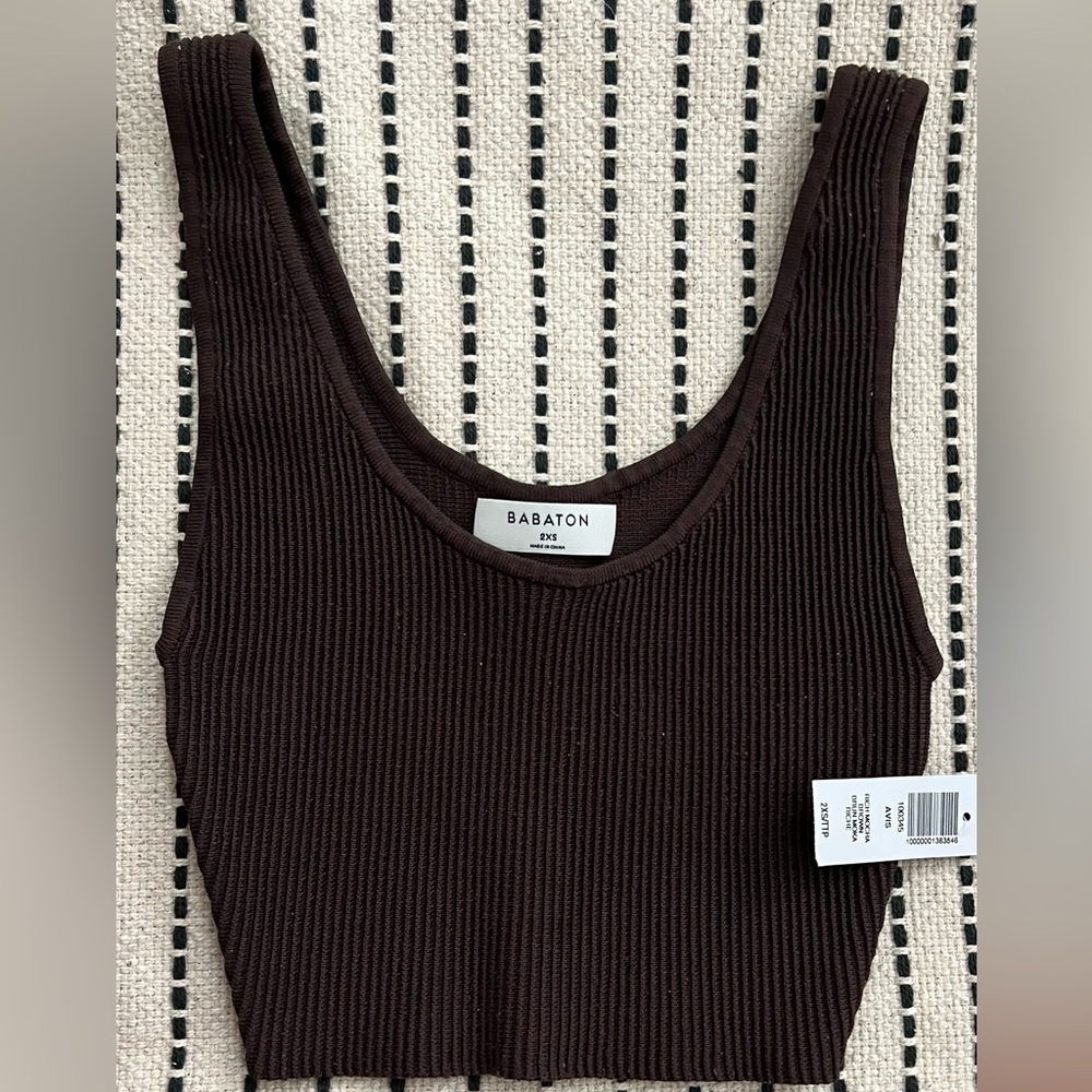 Babaton rich mocha brown sculpt knit Aritzia